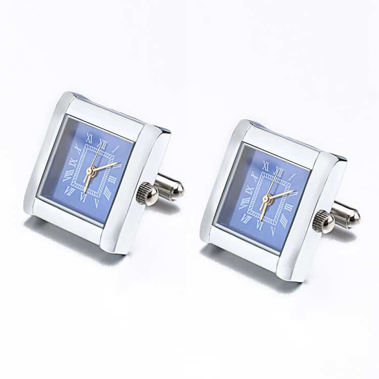 Elegant Real Square Watch Cufflinks For Men Clothing Accessories